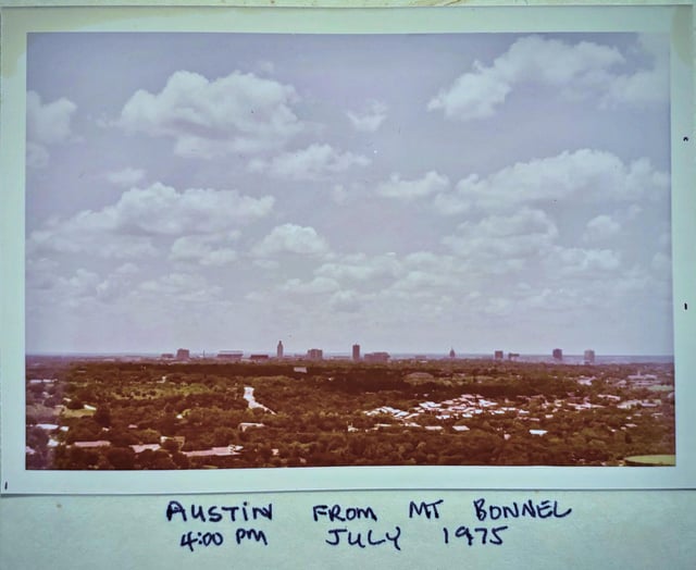 1975 Austin Skyline from Mt Bonnell by my dad! 