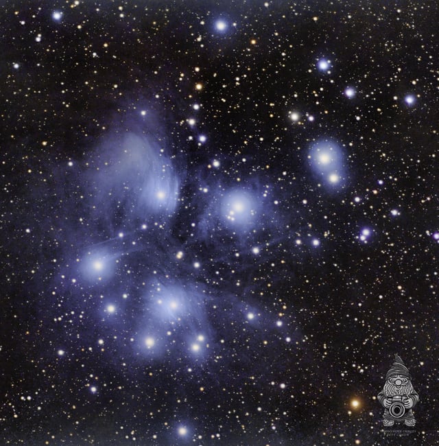 m45 the pleiades star cluster from pflugerville