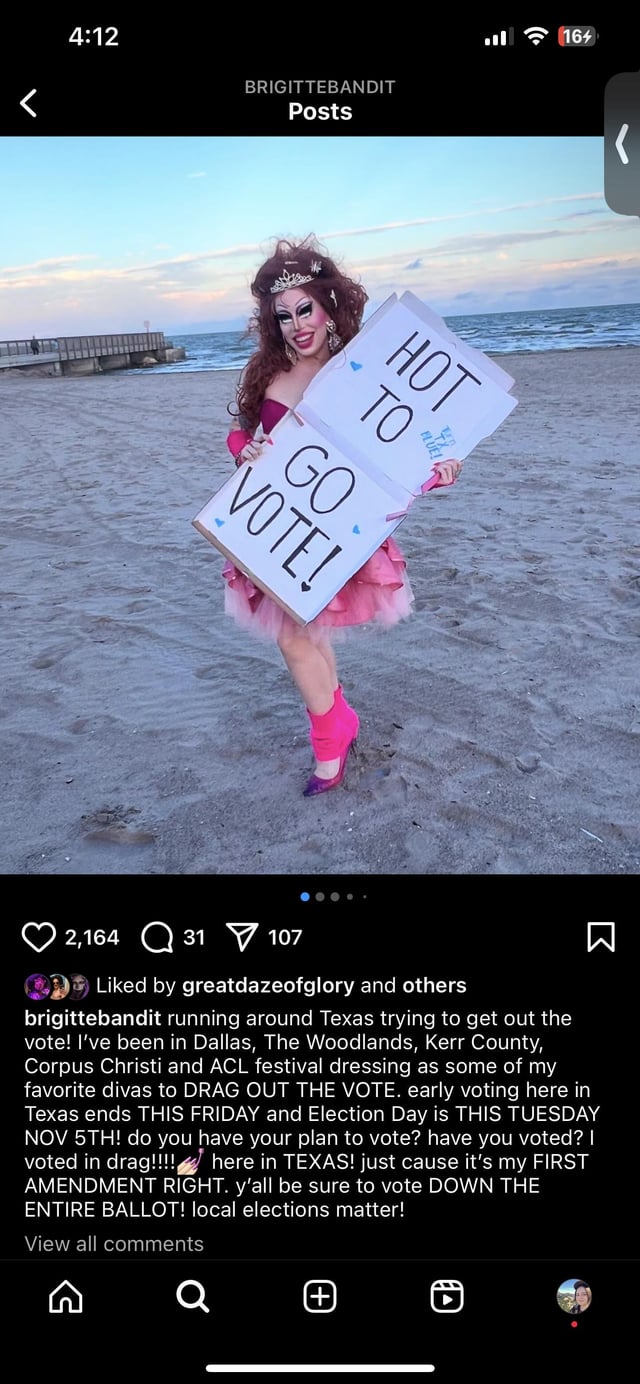 Can anyone confirm that we’re allowed to vote while dressed in drag? 