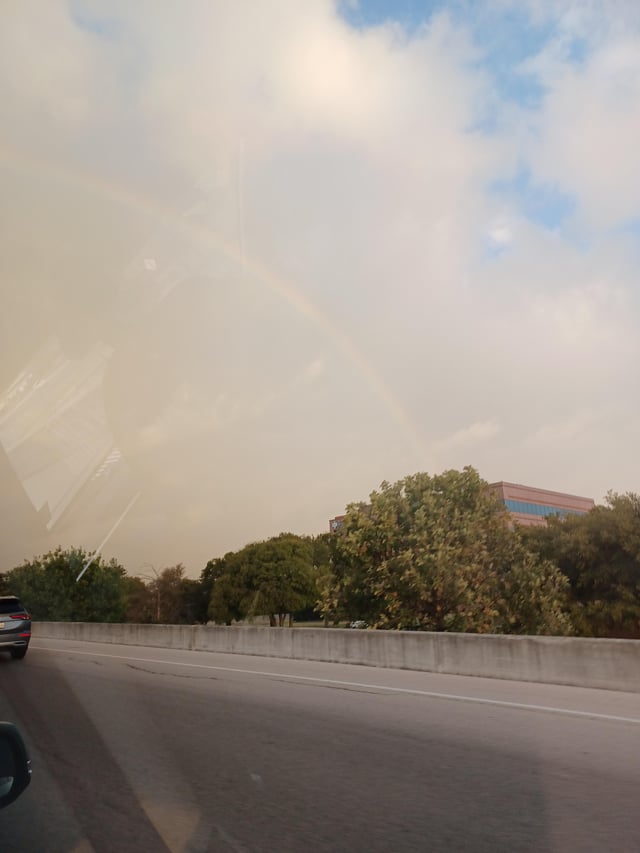 I saw a rainbow this morning...over 290 &35.