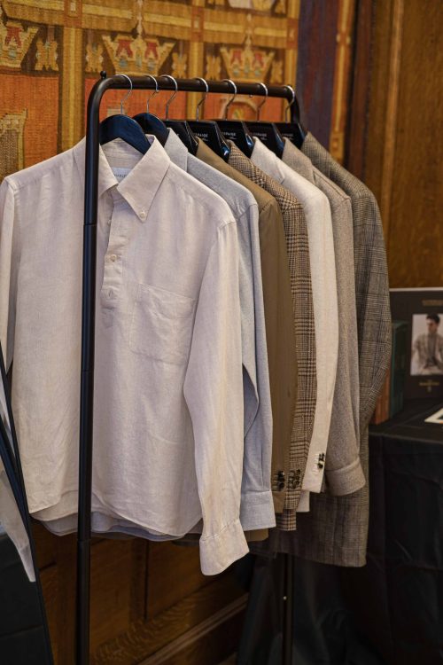 Shirts and jackets by Charles Paige.