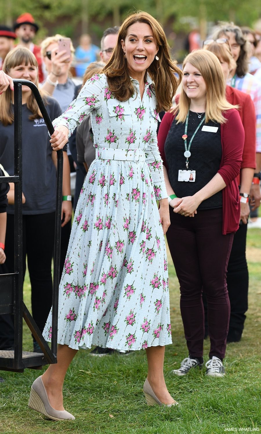 Kate Middleton wearing a Floral Emilia Wickstead dress