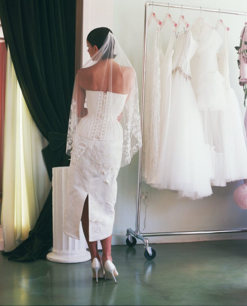 Wiederhoeft embellished corset and skirt look from the 2025 New York Bridal Fashion Week collection