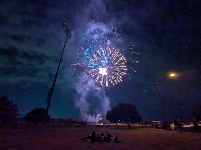 If you were wondering what were those huge booms (fireworks at Krieg Field). 