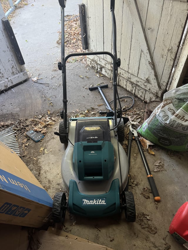 Anyone missing a Makita lawn mower? 