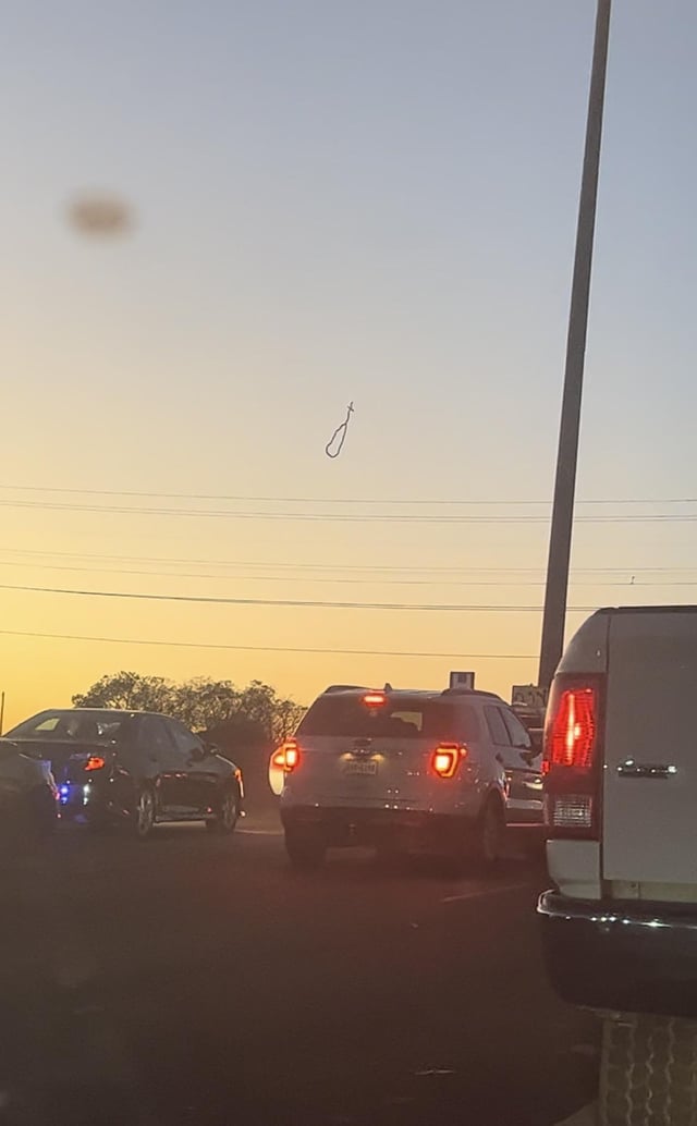 Does anyone know what this floating thing in the sky near S. Congress is