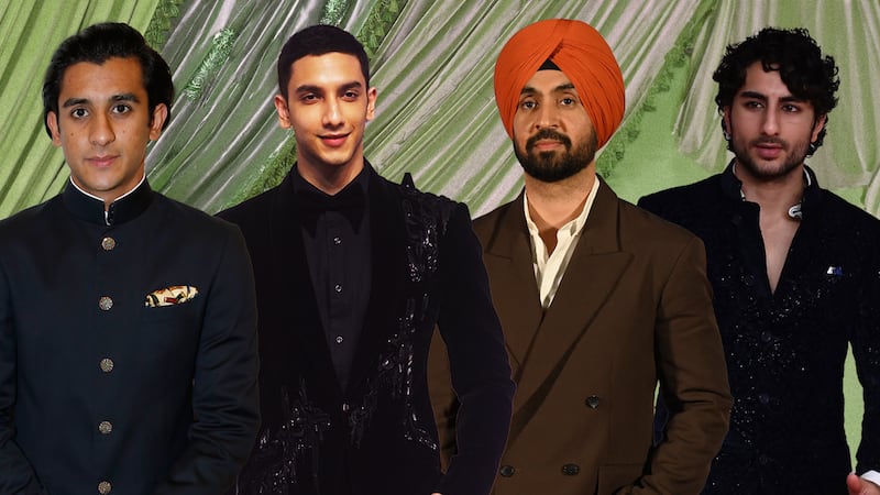 Indian "It Boys" (L to R): Polo player and royal “Pacho” Sawai Padmanabh Singh, actor Vedang Raina, musician Diljit Dosanjh and royal Ibrahim Ali Khan Pataudi.