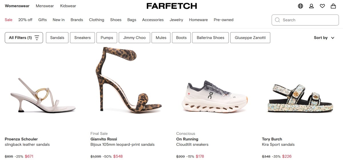 Discover Farfetch’s Black Friday sale with chic options like Proenza Schouler slingbacks, Gianvito Rossi heels, and sporty sneakers at up to 50% off!