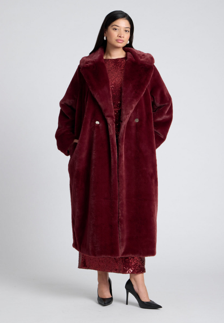 Faux Fur Long Coat