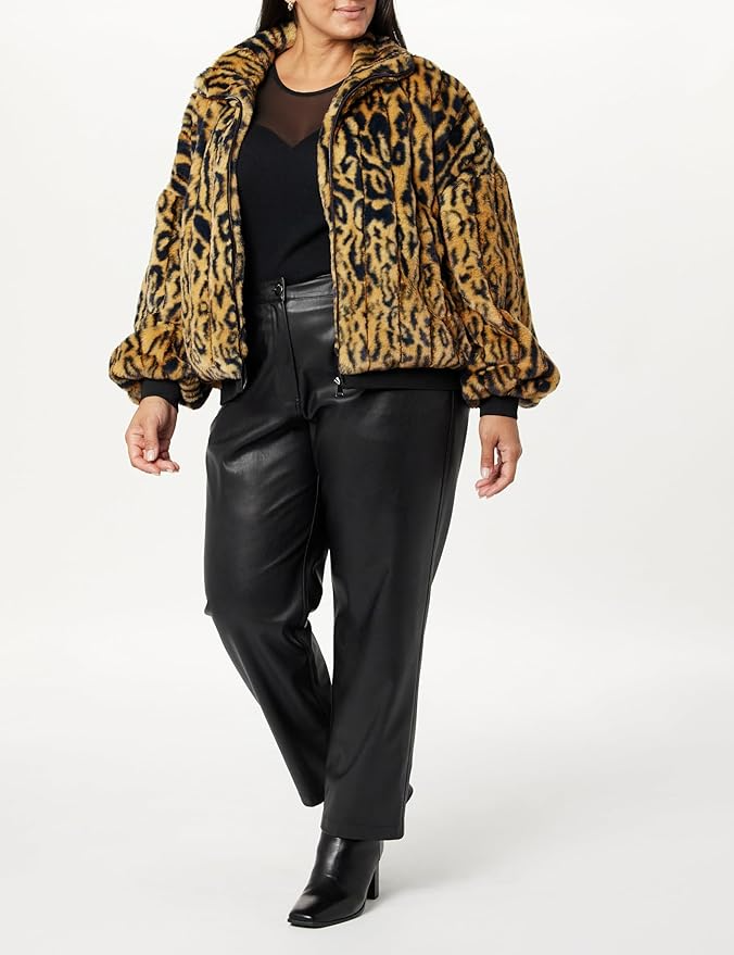 The Drop Womens Marcia Faux Fur Bomber