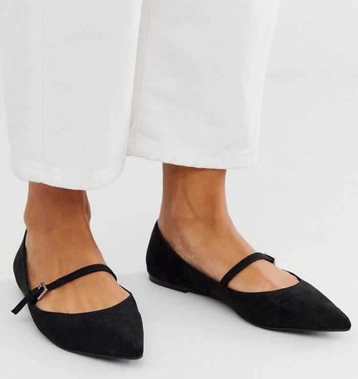 ASOS Mary Jane ballet flats in black