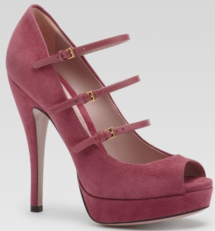 Gucci Pink Lisbeth High Heel Platform Pump