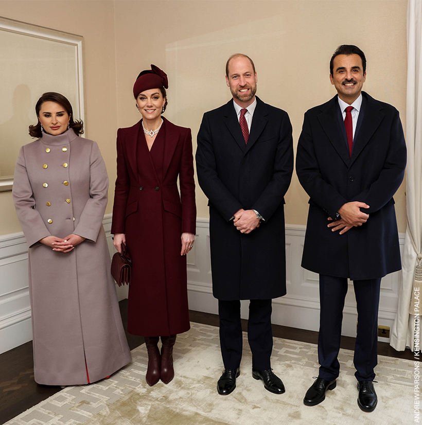 Prince William and Kate Middleton meet Qatari Royals