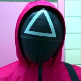 Squid Game Pink Soldiers Costume​ Triangle Guards